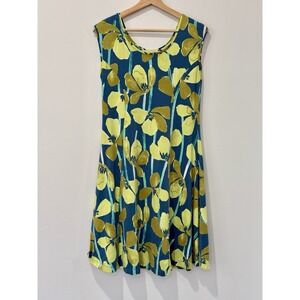 Mansted Dress Women Medium Tank Knee Length Tropical Beachy Cruise Resort Casual